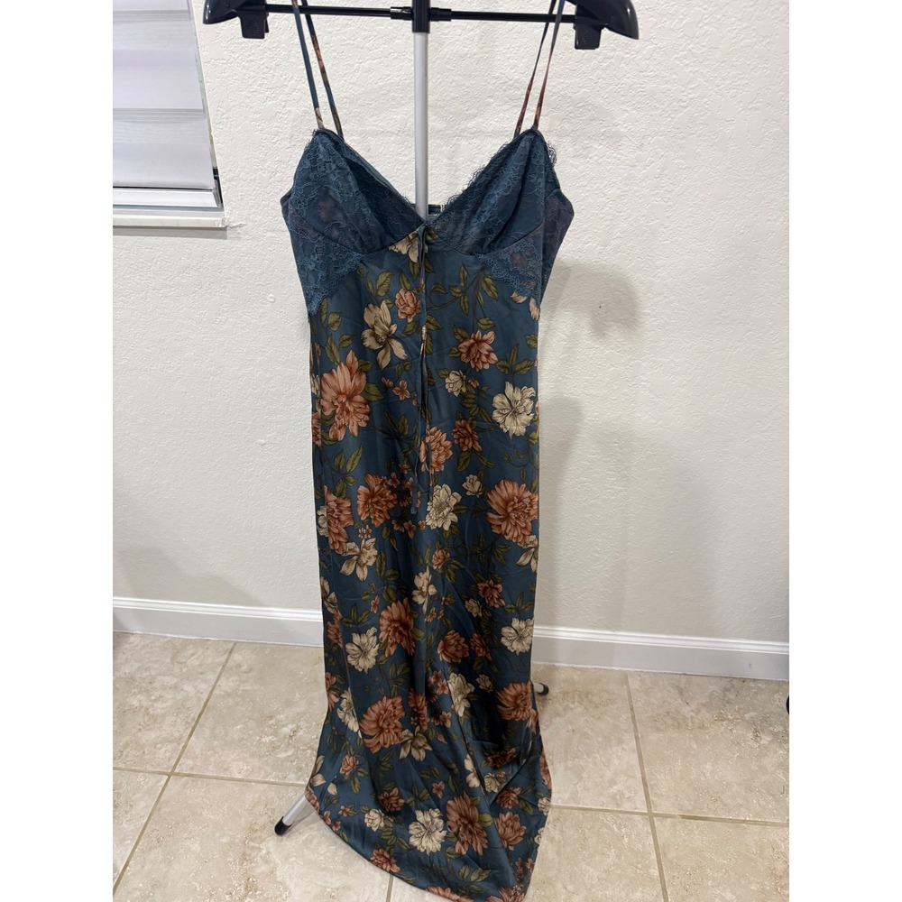 Jessica Simpson L Floral Lace Maxi Dress Boho Romantic Cottagecore Slip